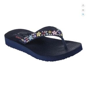 NWT Skechers Cali Meditation Daisy Delight flip flops